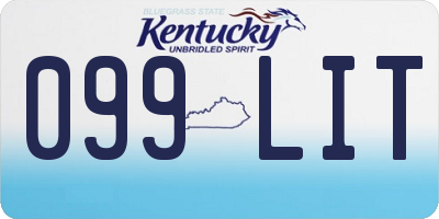 KY license plate 099LIT