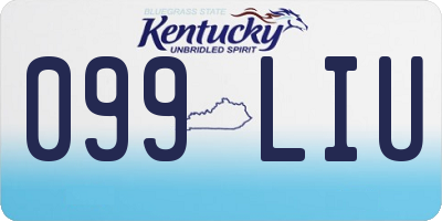 KY license plate 099LIU