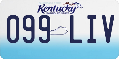 KY license plate 099LIV