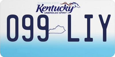 KY license plate 099LIY