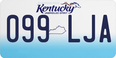 KY license plate 099LJA