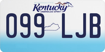 KY license plate 099LJB
