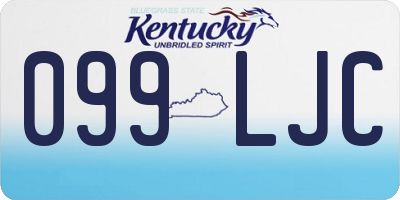 KY license plate 099LJC