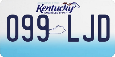 KY license plate 099LJD