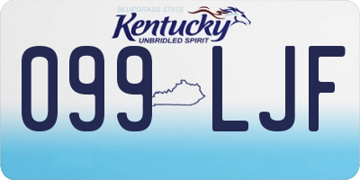 KY license plate 099LJF