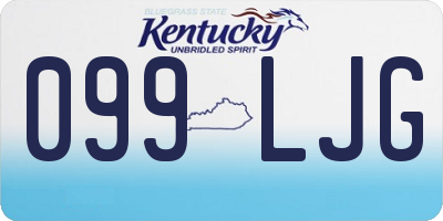 KY license plate 099LJG