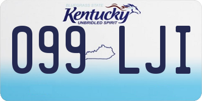 KY license plate 099LJI