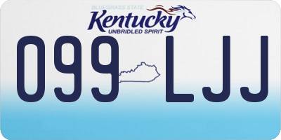 KY license plate 099LJJ