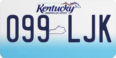 KY license plate 099LJK