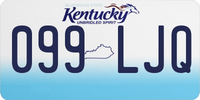 KY license plate 099LJQ