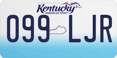 KY license plate 099LJR