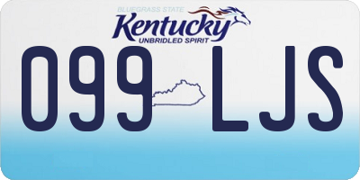 KY license plate 099LJS