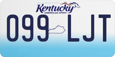 KY license plate 099LJT