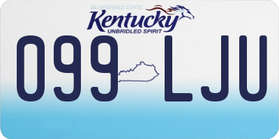 KY license plate 099LJU