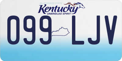 KY license plate 099LJV