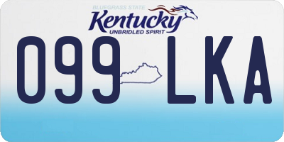KY license plate 099LKA