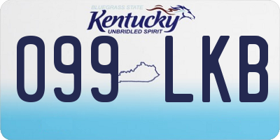 KY license plate 099LKB