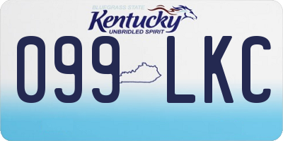 KY license plate 099LKC