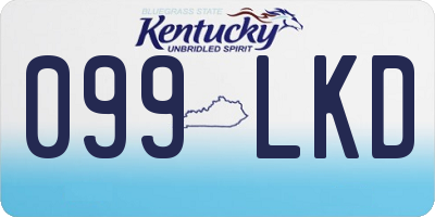 KY license plate 099LKD