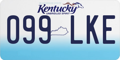 KY license plate 099LKE