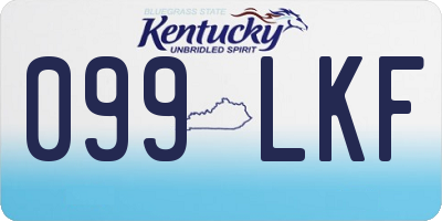 KY license plate 099LKF