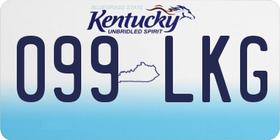 KY license plate 099LKG