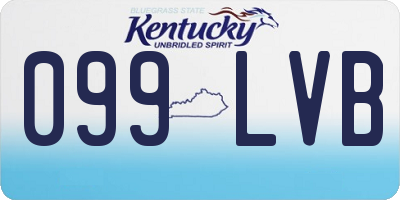 KY license plate 099LVB