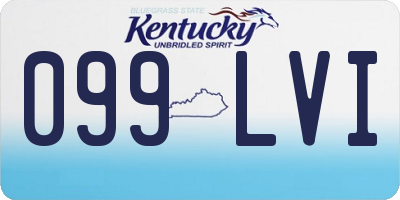 KY license plate 099LVI