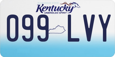 KY license plate 099LVY