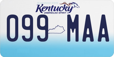 KY license plate 099MAA