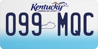 KY license plate 099MQC