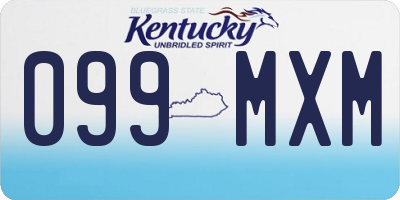 KY license plate 099MXM