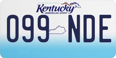 KY license plate 099NDE