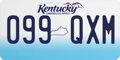KY license plate 099QXM
