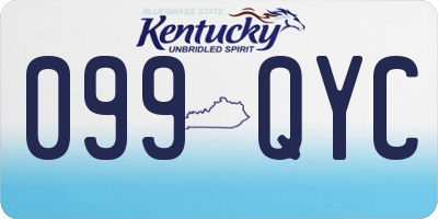 KY license plate 099QYC