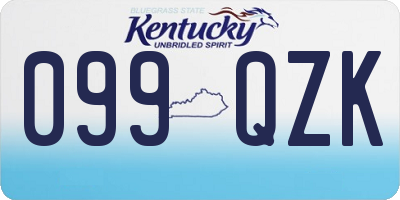 KY license plate 099QZK