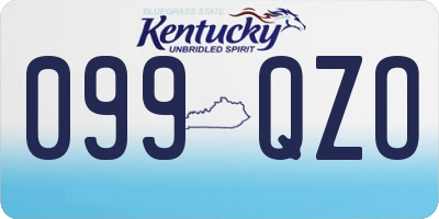 KY license plate 099QZO