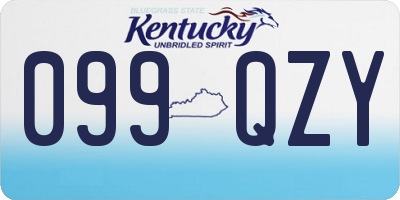 KY license plate 099QZY