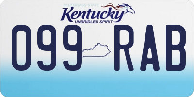 KY license plate 099RAB