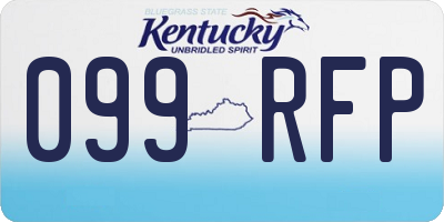 KY license plate 099RFP