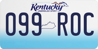 KY license plate 099ROC