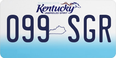 KY license plate 099SGR
