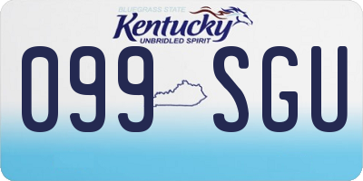 KY license plate 099SGU