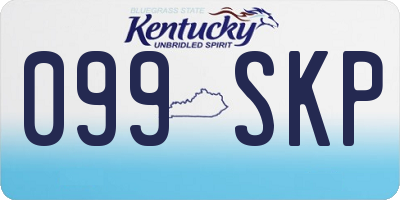 KY license plate 099SKP