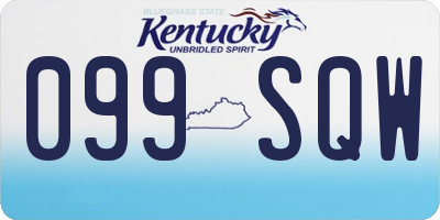 KY license plate 099SQW
