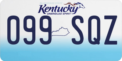 KY license plate 099SQZ
