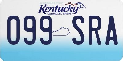 KY license plate 099SRA