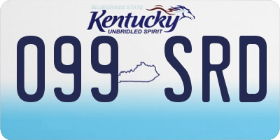KY license plate 099SRD