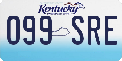 KY license plate 099SRE