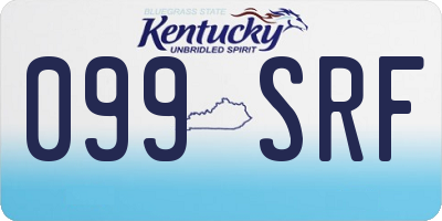 KY license plate 099SRF